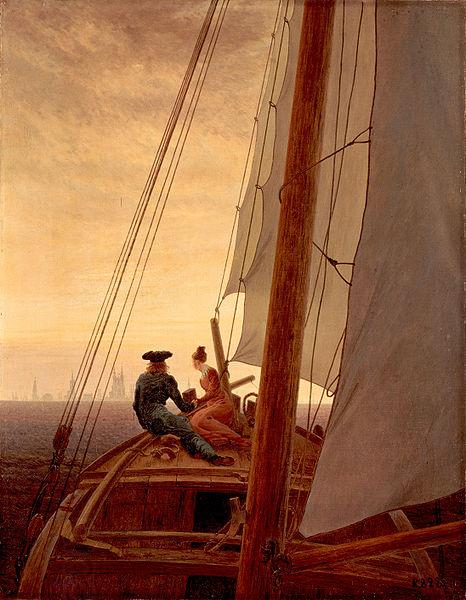 Caspar David Friedrich On a Sailing Ship China oil painting art